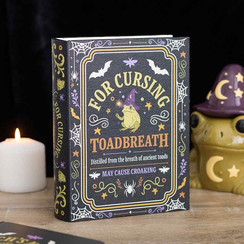 Something Different - Toadbreath Spell Book Shaped Decorative box - Multicolours